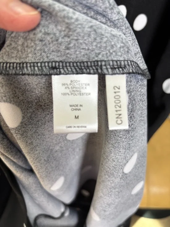 NY&C Black & White Polka Dot Midi Short Sleeve Dress Women’s Size M - Picture 5 of 7